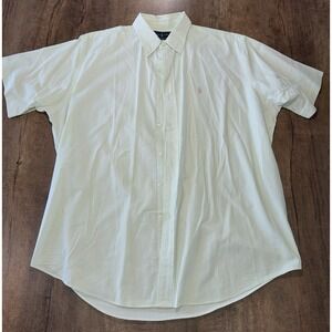 RALPH LAUREN CLASSIC FIT LARGE GREEN VERTICAL STRIPED SEERSUCKER BUTTON UP SHIRT